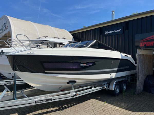 QUICKSILVER ACTIV 755 CRUISER + MERCURY 225XL V6 + Premium Trailer